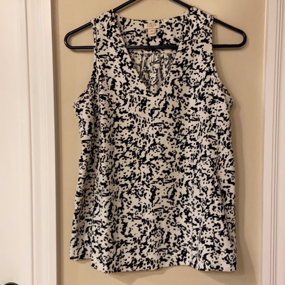 Jcrew navy and white top